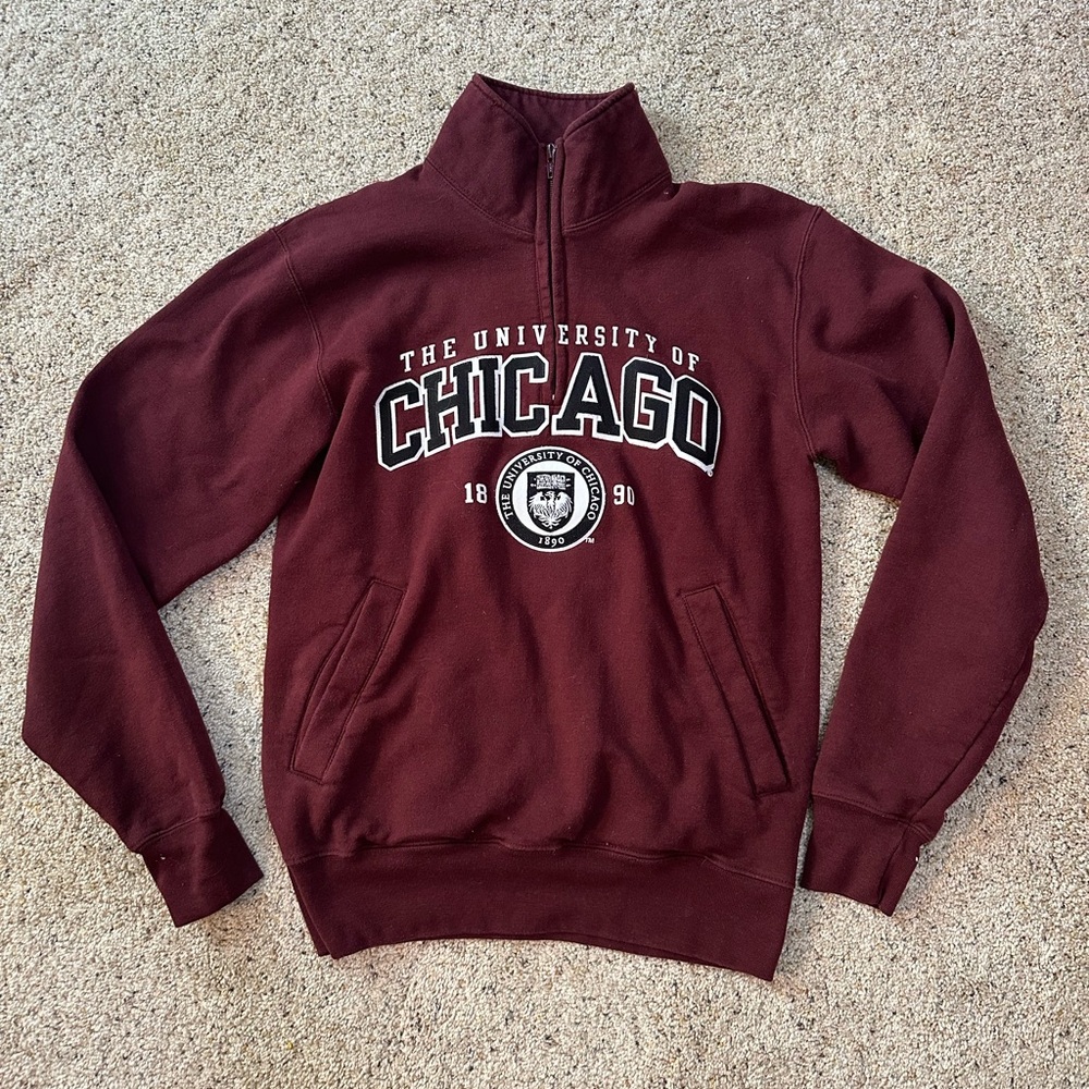 Women’s Official University of Chicago Maroon Half-Zip Pullover